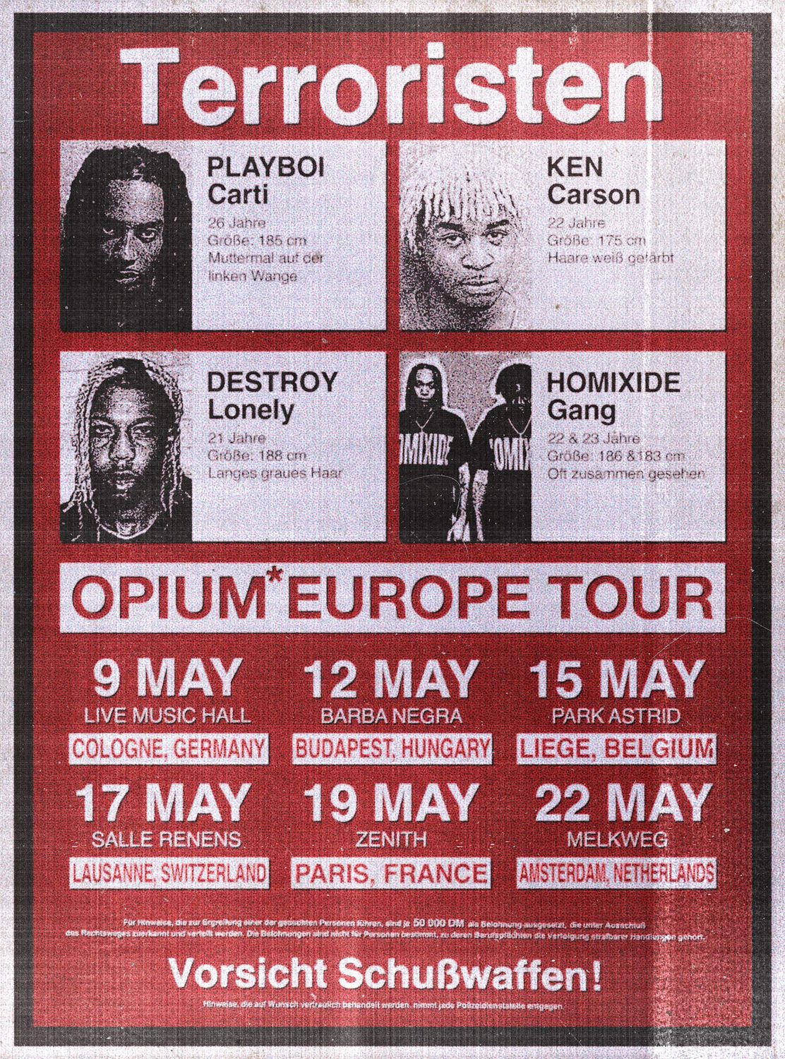 Tour Posters — opium tour