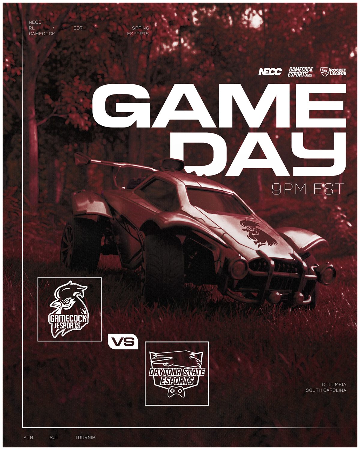 USC Esports — gameday graphic for usc gamecok esports rl